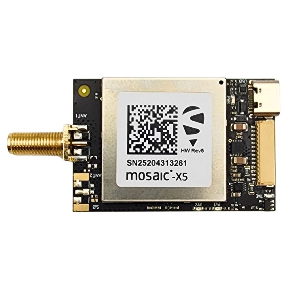 mosaic-X5 RTK InCase PIN GNSS receiver board with USB C, JST and