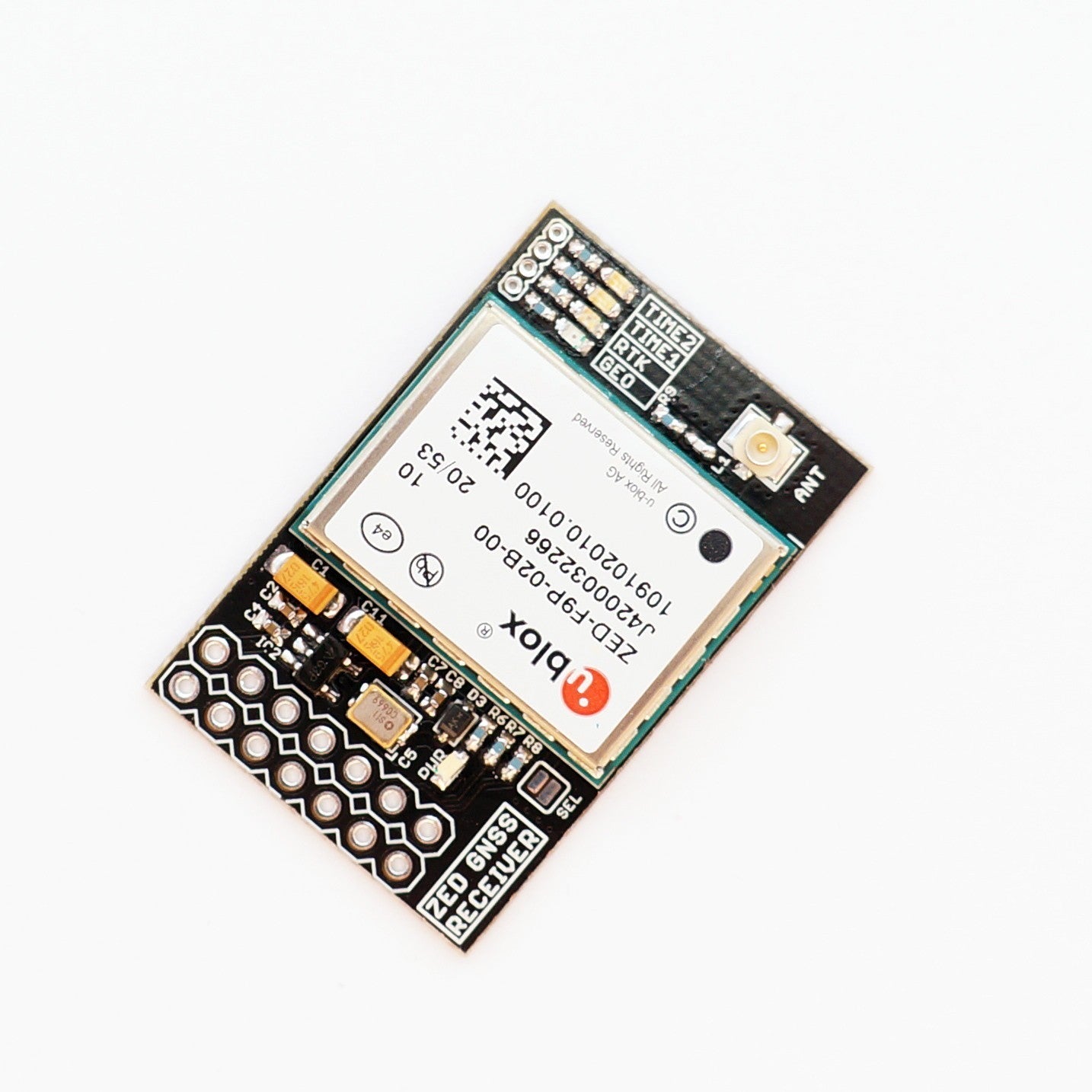 ZED-F9P RTK InCase PIN GNSS receiver board with IPEX (U.FL) with