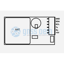 U-blox SAM-M10Q GPS, GLONASS, Galileo, and BeiDou receiver (board pin-out)