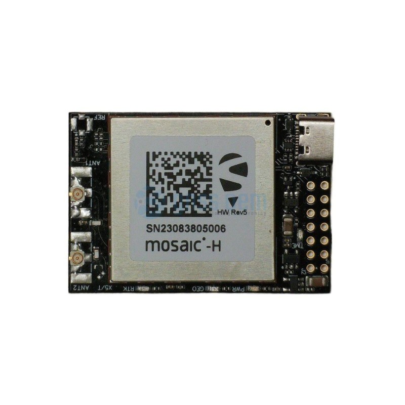 MOSAIC-H Dual Channel RTK InCase PIN GNSS receiver board with USB C