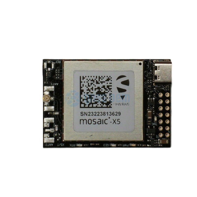 MOSAIC-X5 RTK InCase PIN GNSS receiver board with USB C