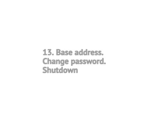13. Base address. Change password. Shutdown - GNSS Store