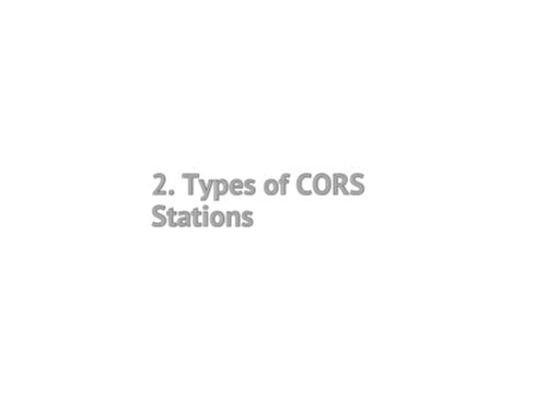 2. Types of CORS Stations - GNSS Store