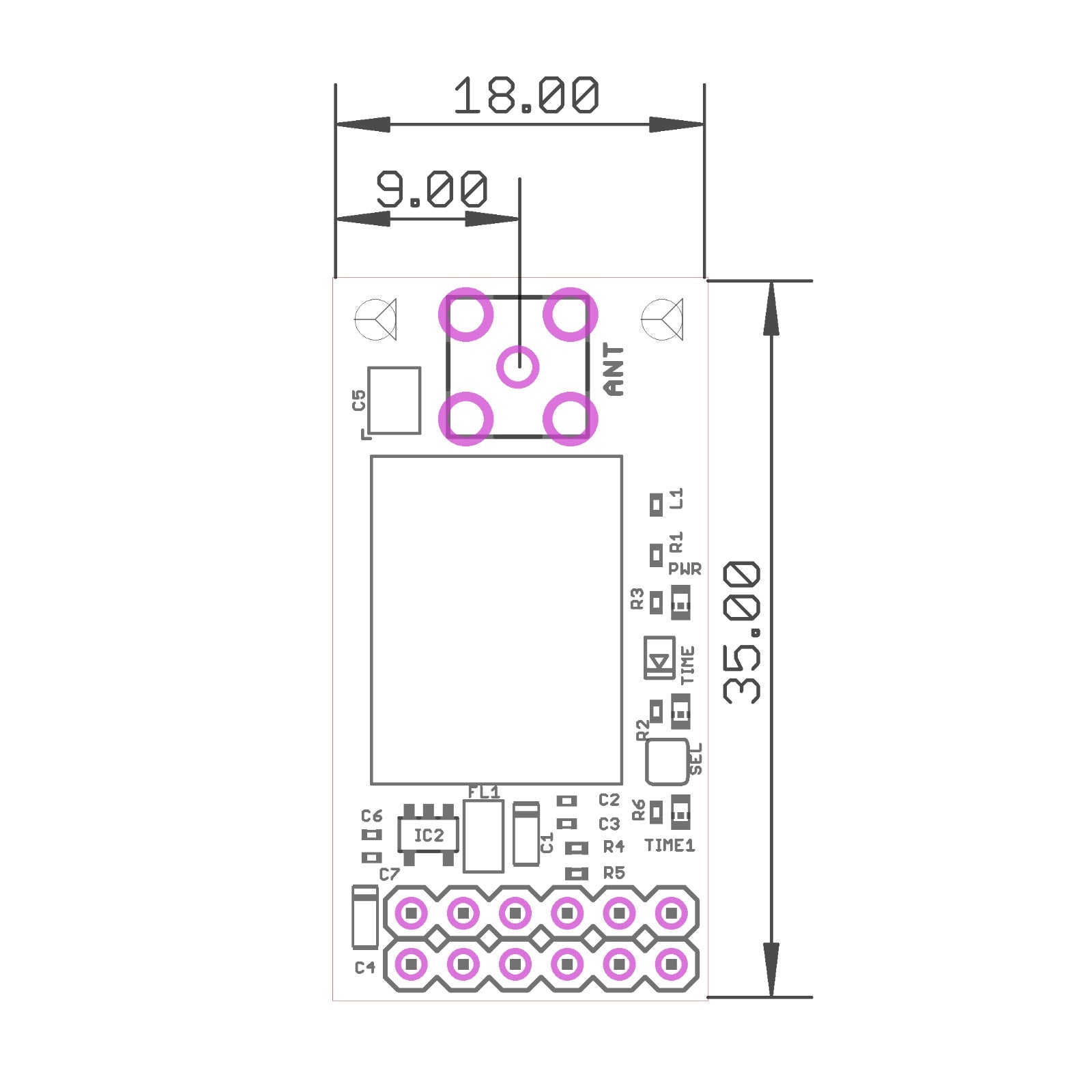 NEO-M8T InCase PIN-Serie TIME &amp; RAW-Empfängerplatine (RTK-fähig)