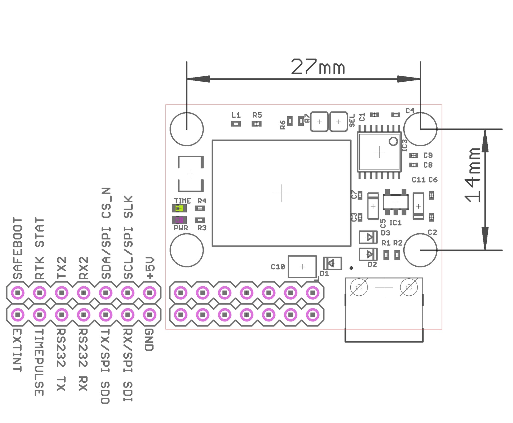 NEO-F9P-15B USB C RS232 Multi-band L1,L5 RTK GNSS UF.L antenna – Eltehs GNSS Store (elt0310)