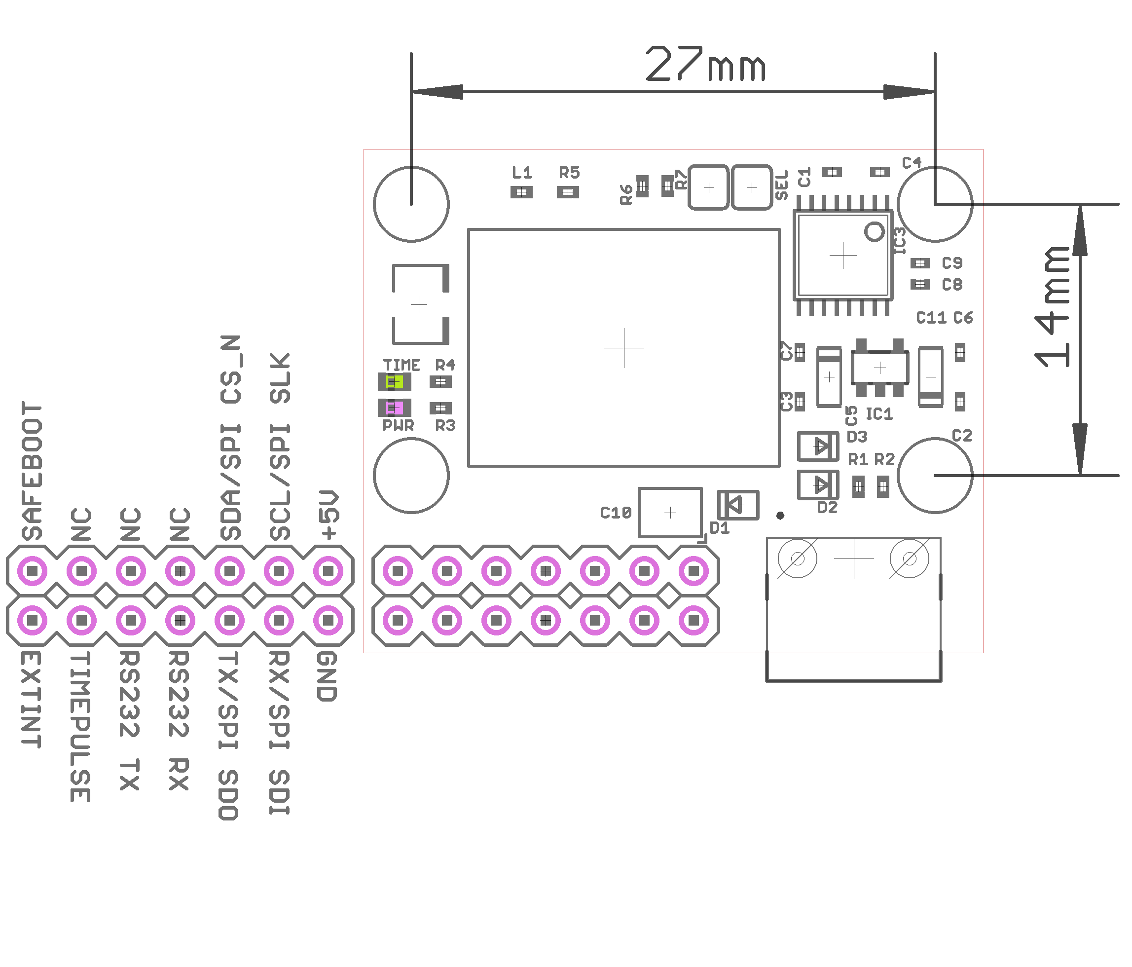 NEO-M8N GPS GNSS receiver RS232 board with UF.L and USB C for UAV