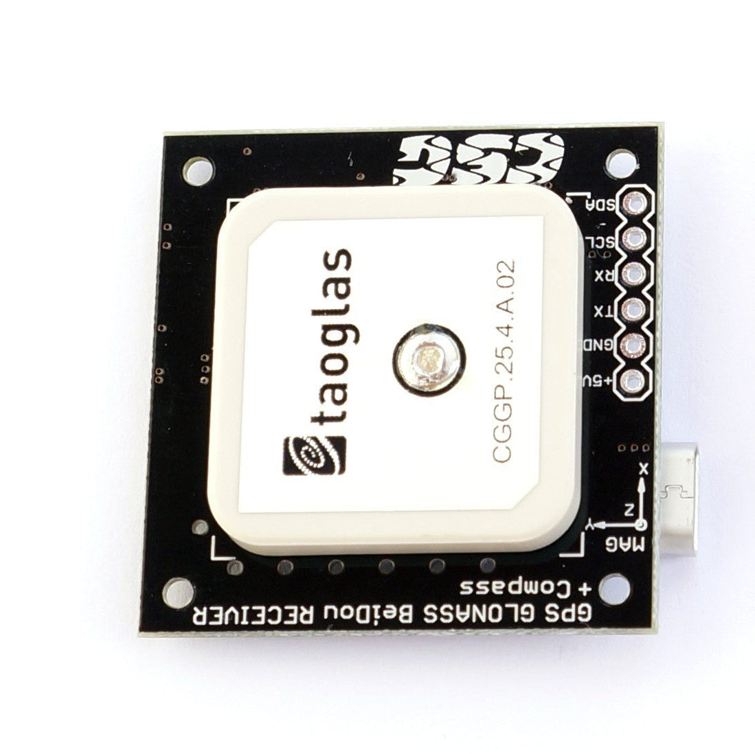 NEO-M8T Mini TIME & RAW GPS GNSS + LIS3MDL Compass Triple Band