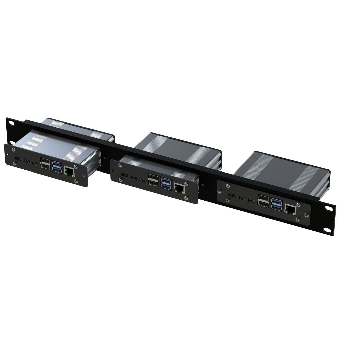 1U 19" Extruded Aluminum Rack Panel - ELT0645-3 - 3
