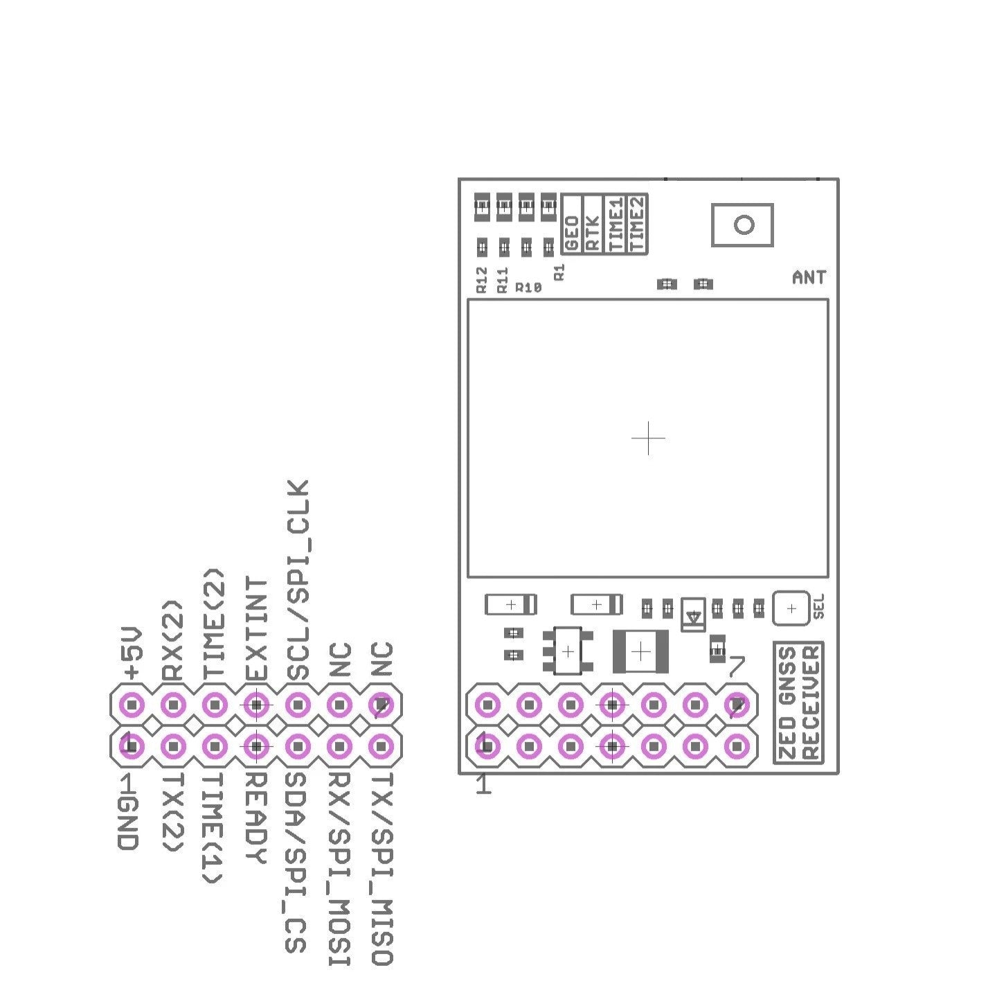 ZED-X20P all-band high precision GNSS module InCase PIN GNSS