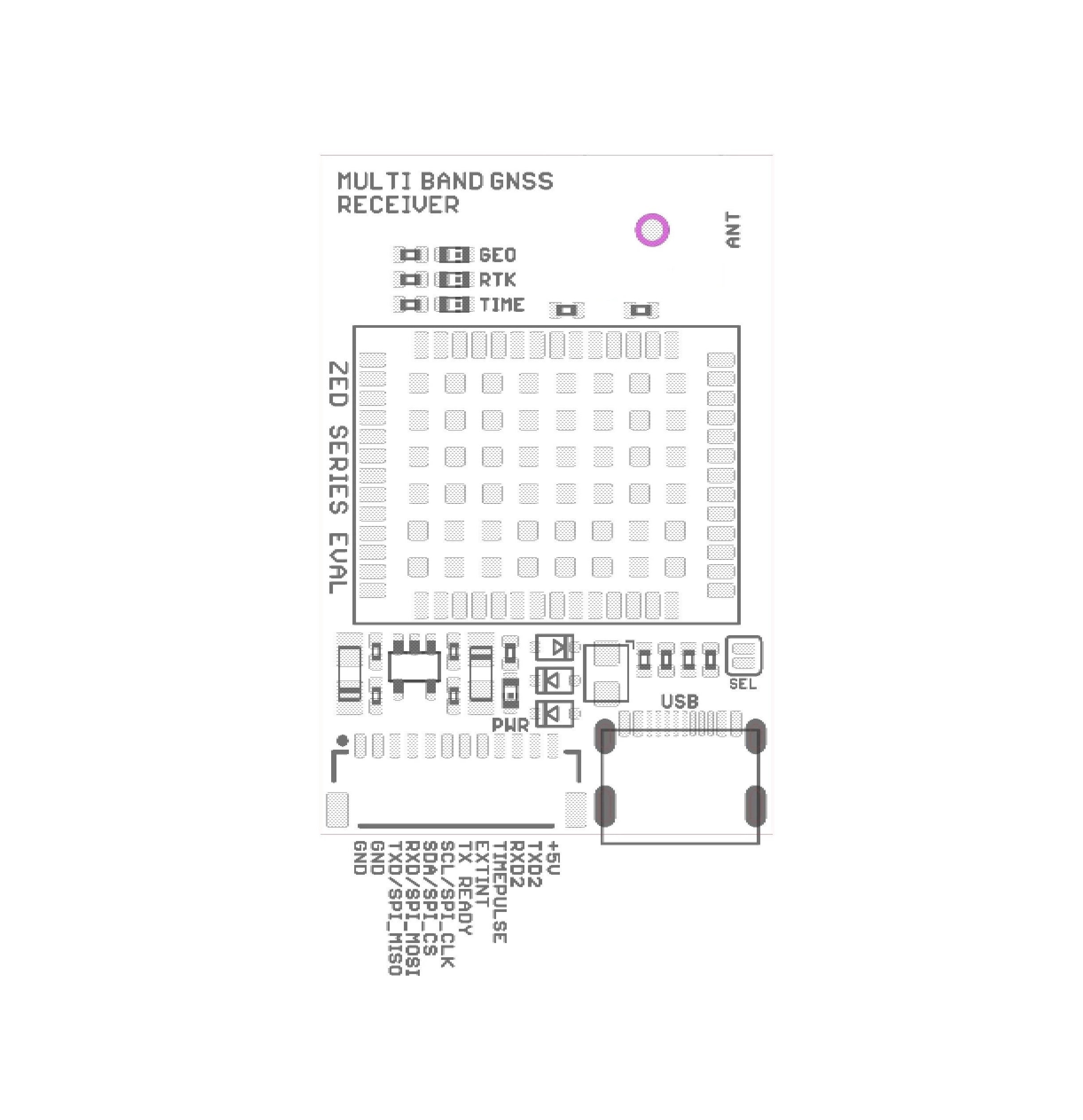 ZED-F9H high precision GNSS USB C module for heading applications