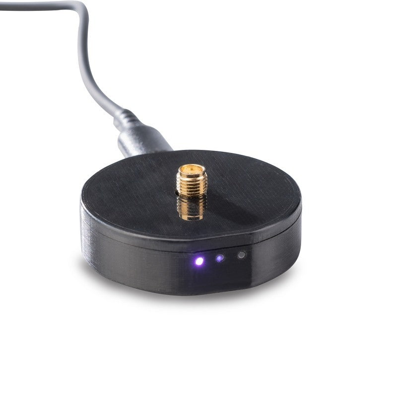 ZED-F9P RTK GNSS Smart Antenna module with USB-C, RFI protection and SMA Helix antenna. Black plastic case. – Eltehs GNSS Store (elt0156)