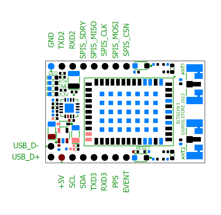 UM982 Dual Channel RTK InCase PIN GNSS receiver board – Eltehs GNSS Store (elt0210)
