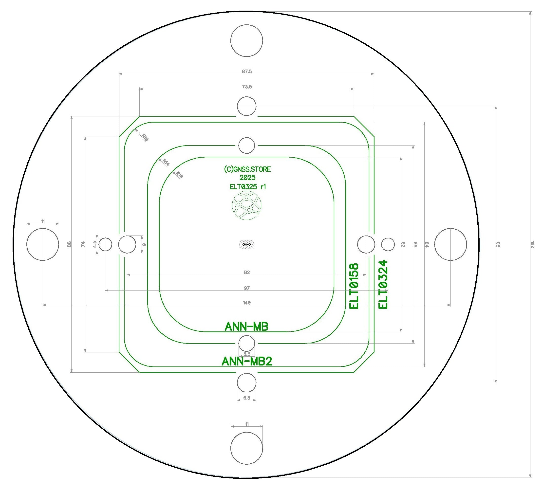 Ground plane for Patch RTK antennas