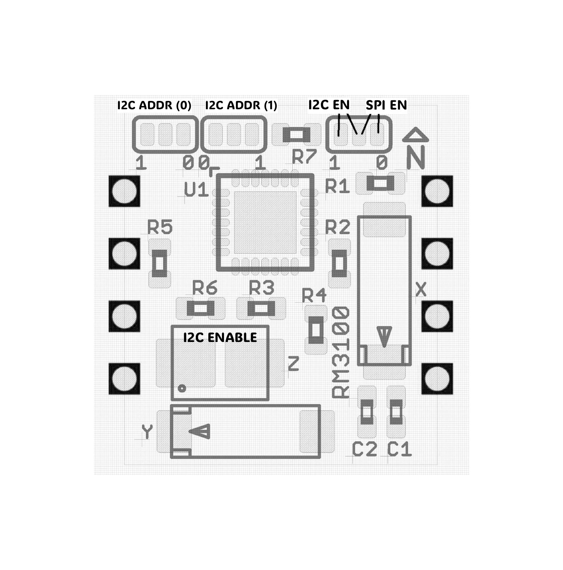 RM3100 Professionelles Magnetometer zur Integration von SPI und I2C