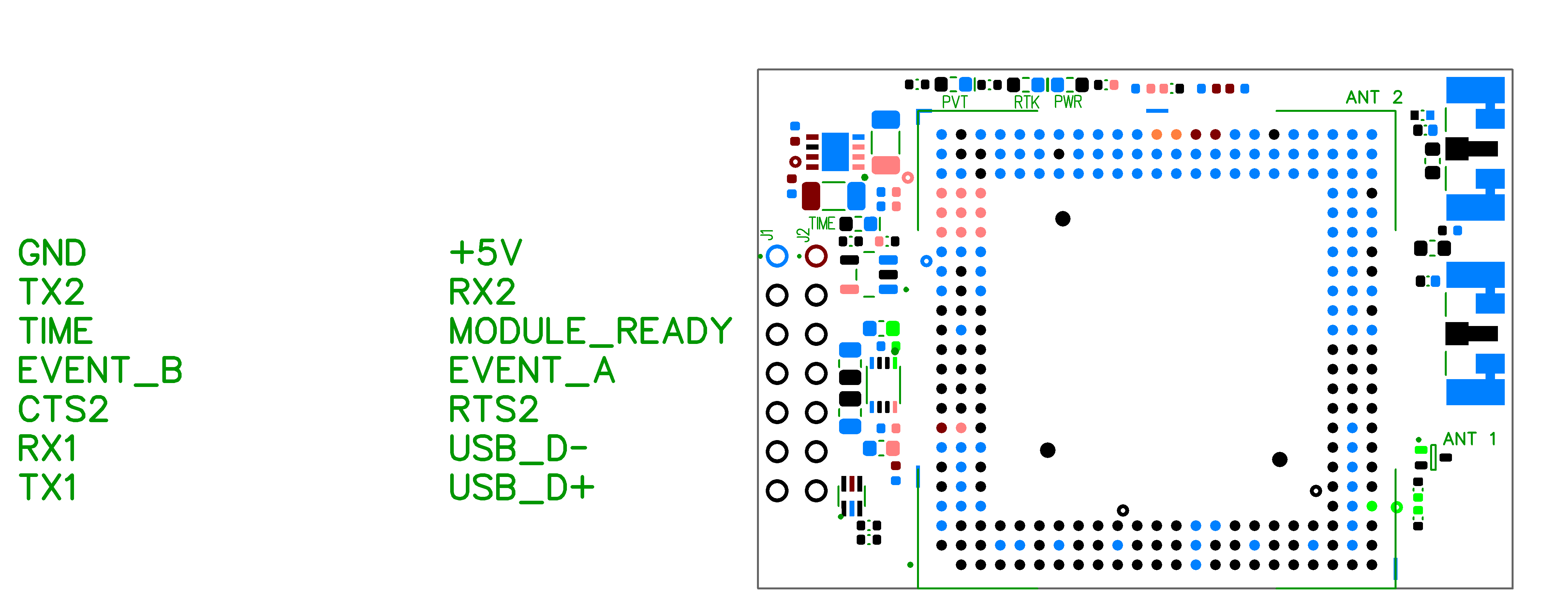 mosaic-H Dual Channel RTK InCase PIN GNSS receiver board