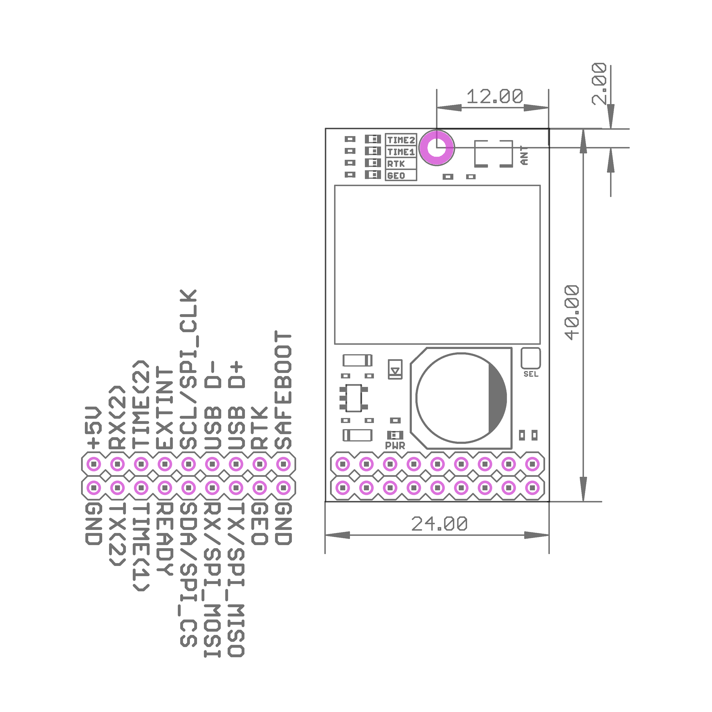 ZED-F9T-20B INDUSTRIAL L1/L2/L5/E5a 5G RTK InCase PIN high accuracy timing module