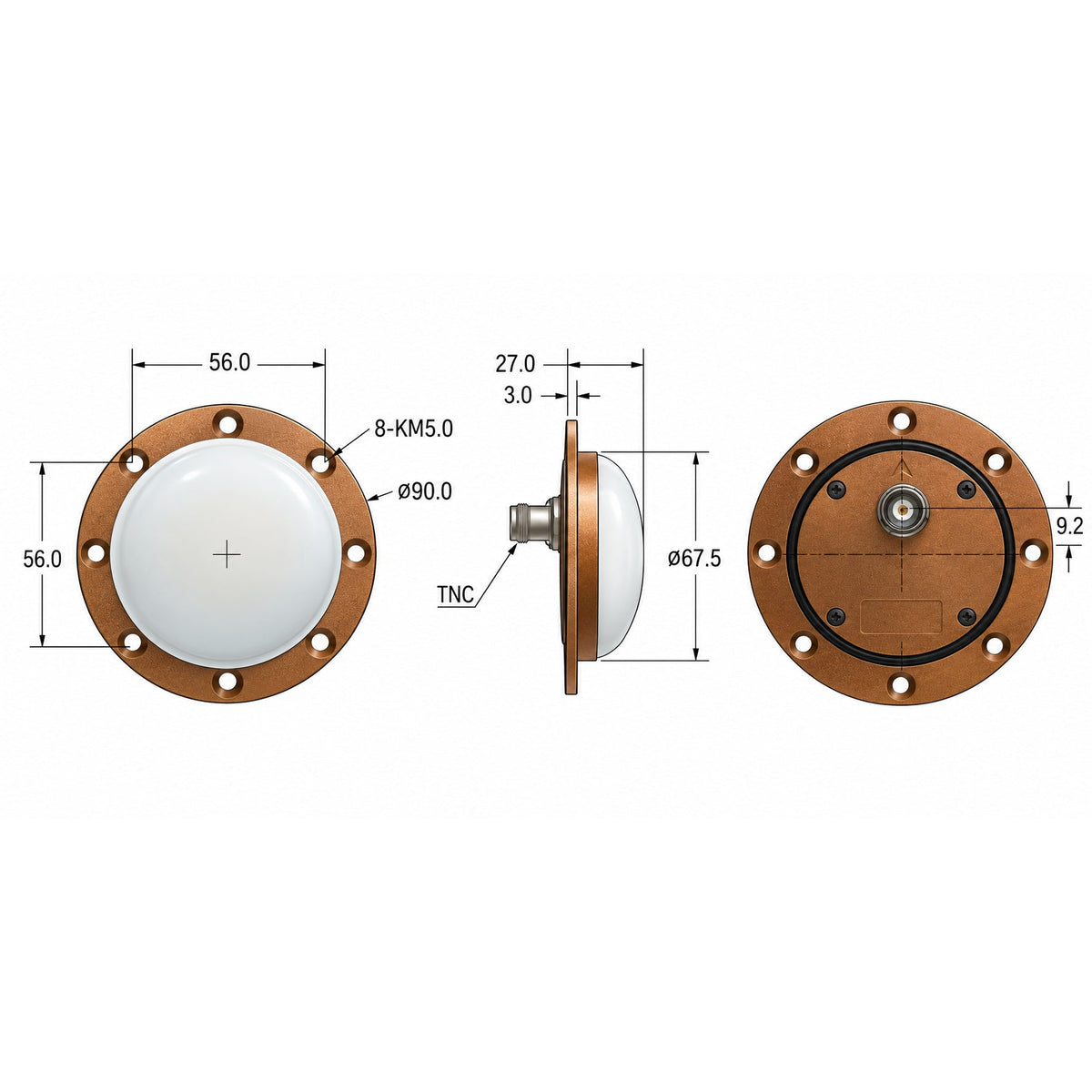 Allband+ Airplane Antenna with TNC - ELT0247 - 3
