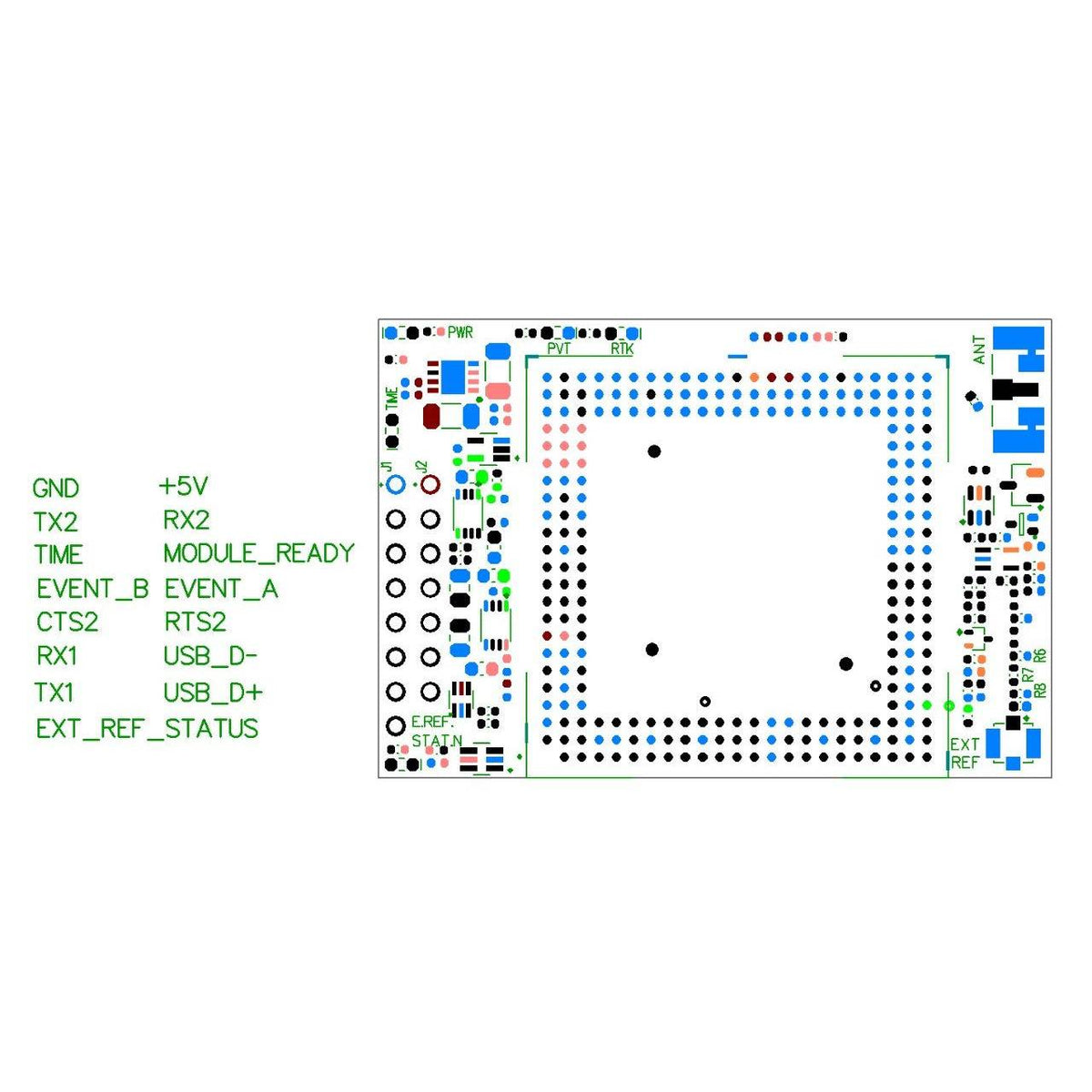 mosaic-T InCase PIN GNSS timing receiver board - ELT0740-I-3.3V-HIGH - 5