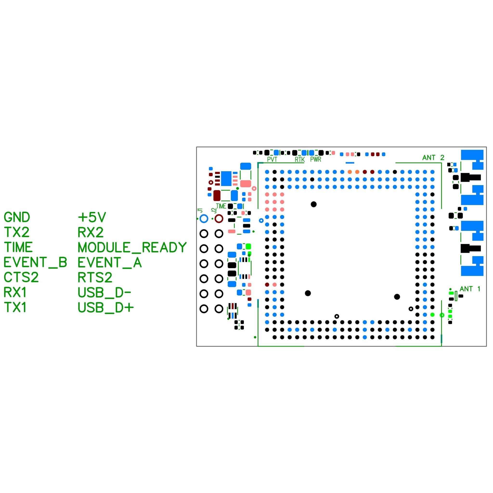 mosaic-T InCase PIN GNSS timing receiver board - ELT0740-I-3.3-H - 5