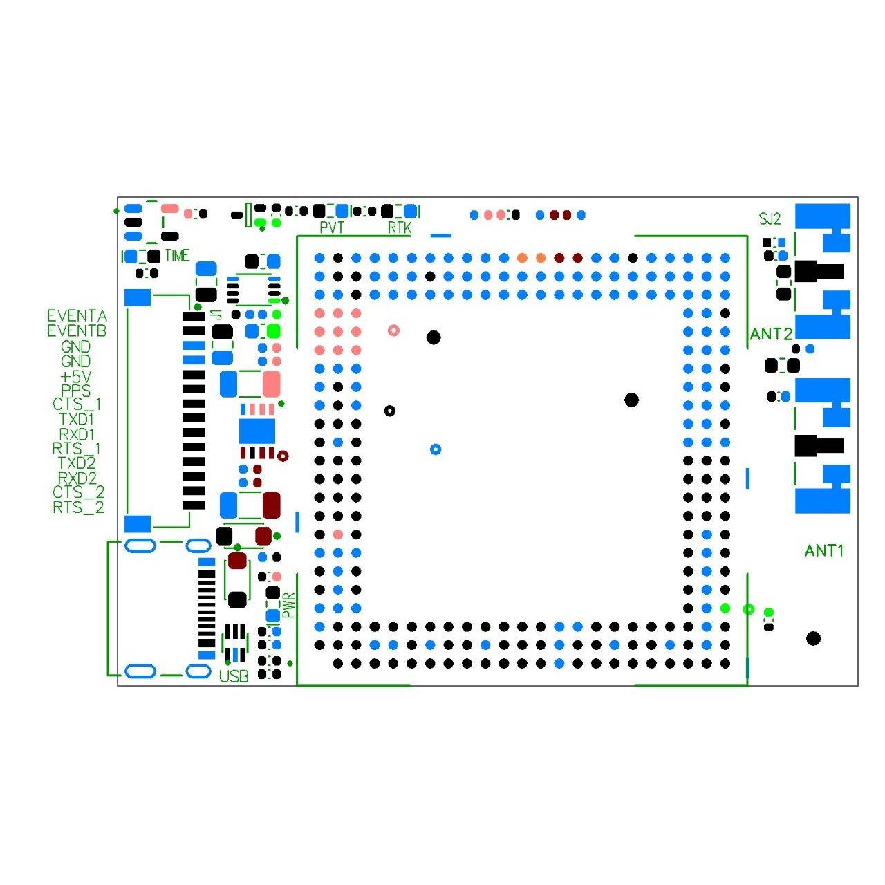 mosaic-X5 RTK InCase PIN GNSS receiver board with JST and USB C - ELT0723-I-3.3 - 5