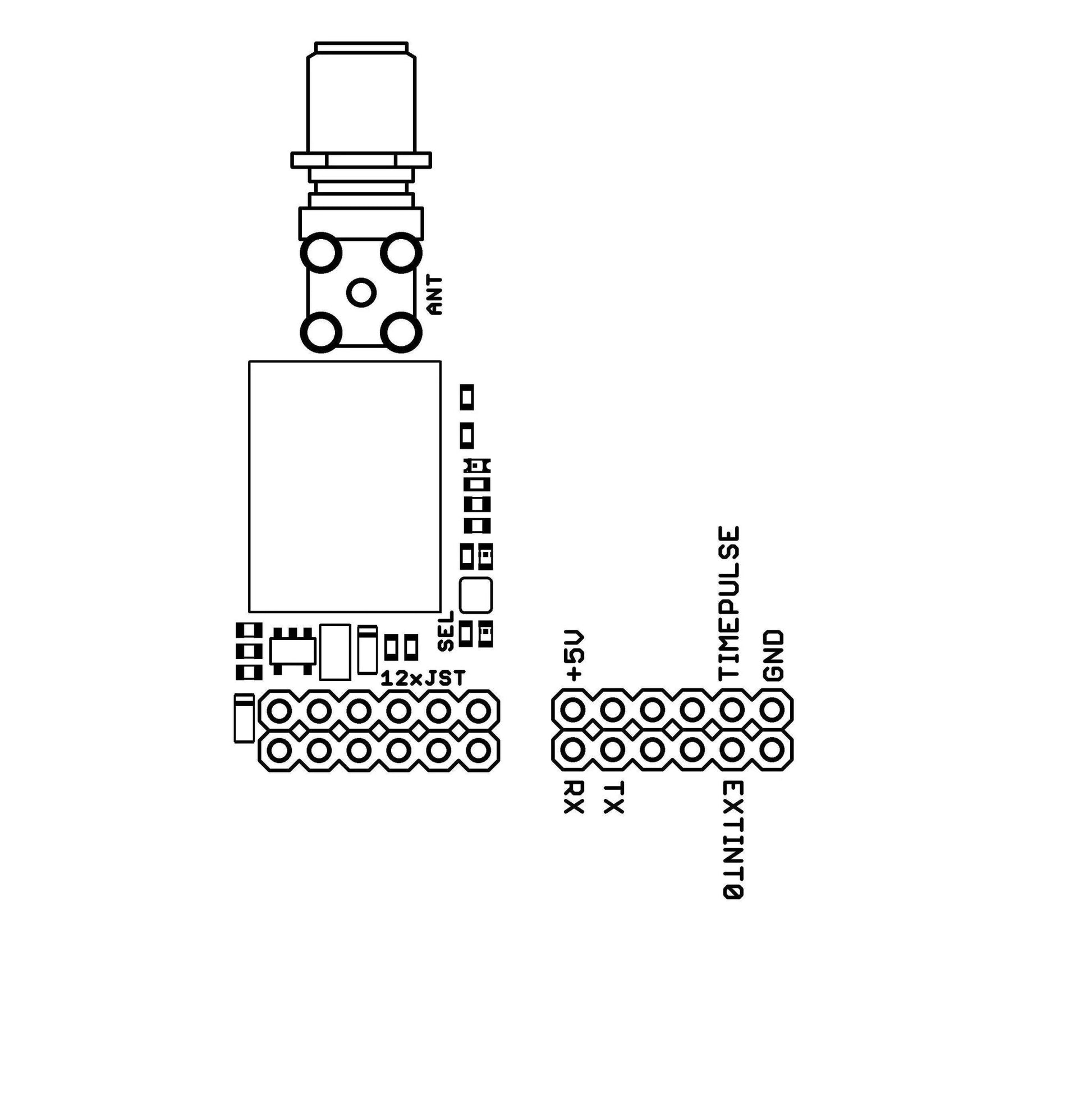 NEO-M8L InCase PIN series ADR RAW receiver board - ELT0066 - 3