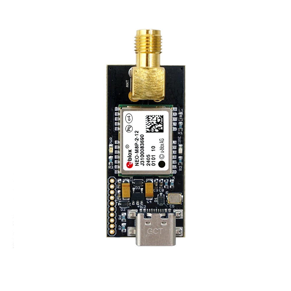 NEO-M8P RTK GNSS receiver board with SMA and USB C Base or Rover - ELT0377 - 1
