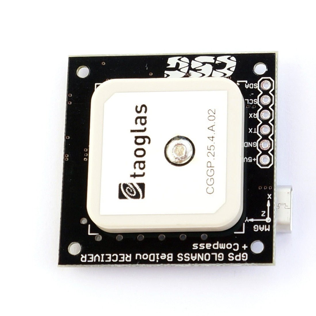 NEO-M8T Mini TIME & RAW GPS GNSS + LIS3MDL Triple Band 25mm ANT - ELT0074