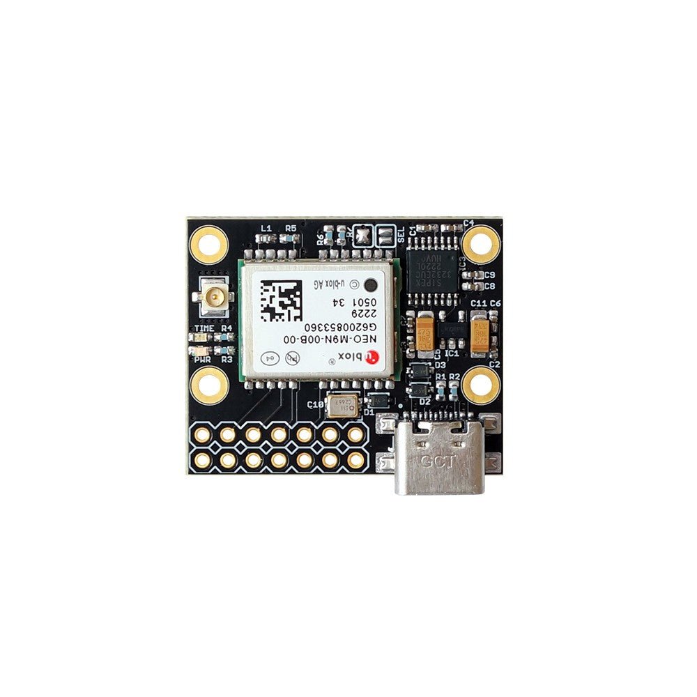 NEO-M9N four GNSS receiver board with SMA and mini USB type C for