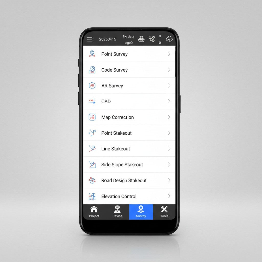 SurPad 4.2 - Android App für Vermessung, Kartierung und Straßenplanung