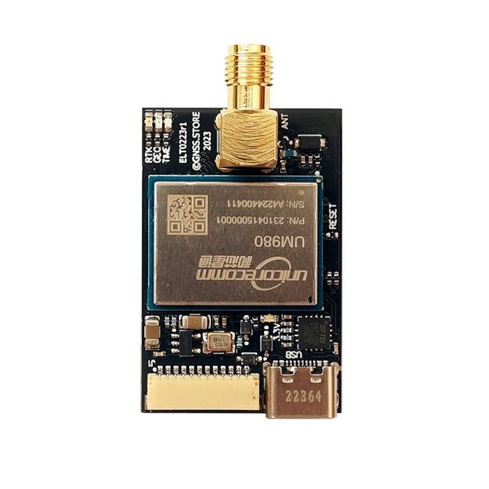 UM980 RTK GNSS receiver board with USB C and JST - ELT0223 - 1