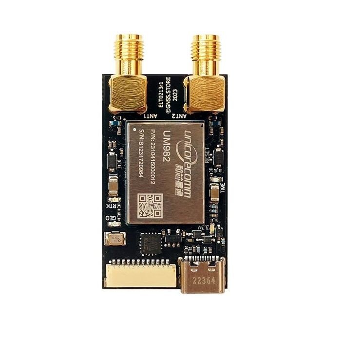 UM982 Dual Channel RTK GNSS receiver board with USB C and JST - ELT0213