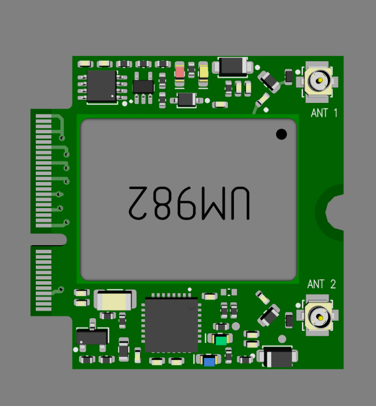 UM982 M.2 Industrial Dual Channel RTK GNSS receiver - ELT0215I-USB - 1