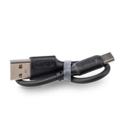 USB-C to USB A liquid silicone cable 0.2 m (black) - ELT0160