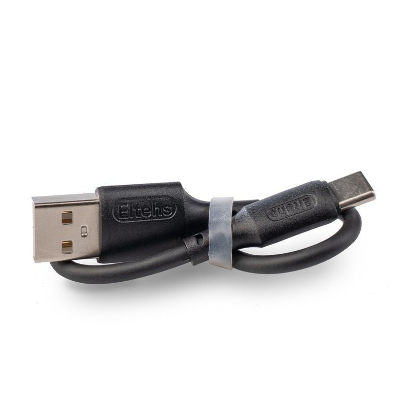 USB-C to USB A liquid silicone cable 0.2 m (black) - ELT0160