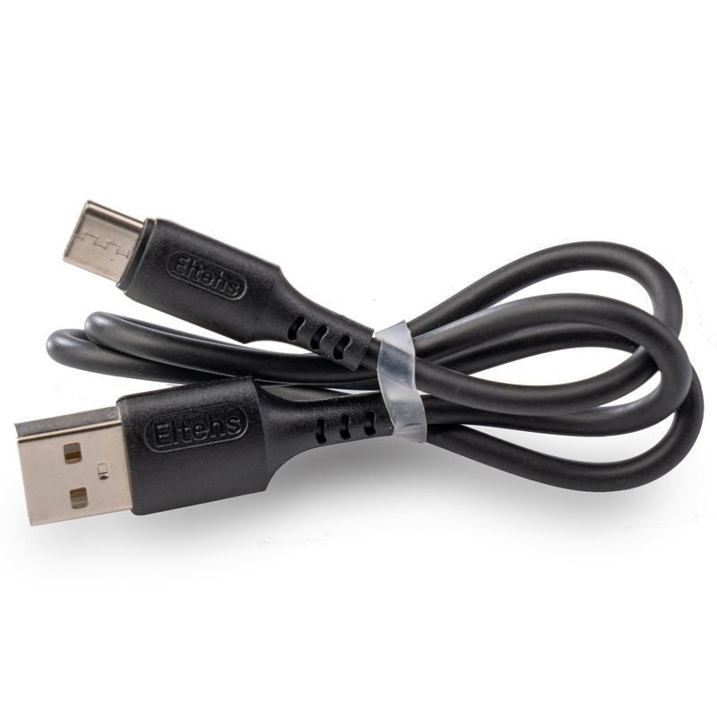 USB-C to USB A liquid silicone cable 0.5 m (black) - ELT0161