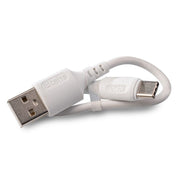 USB Type-C to USB A liquid silicone cable 0.2m (white) - ELT0160W - 1
