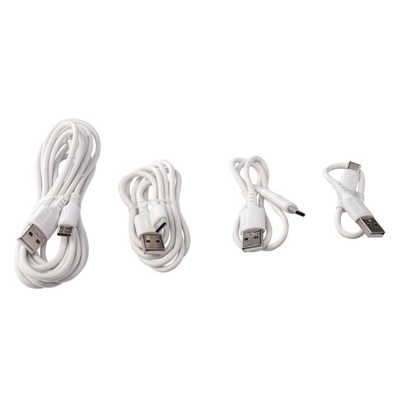 USB Type-C to USB A liquid silicone cable 0.2m (white) - ELT0160W - 2