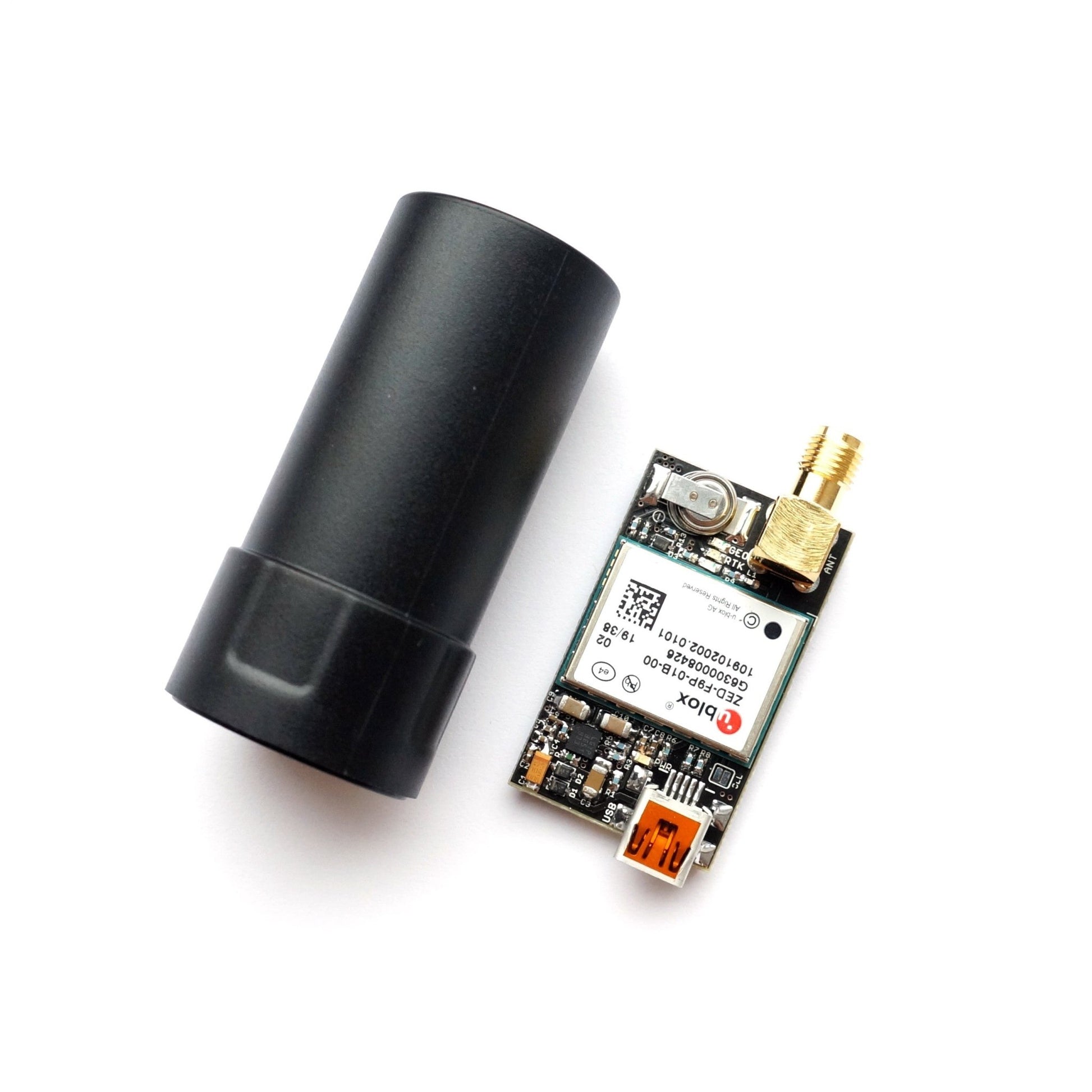 ZED-F9P RTK GNSS receiver board with GNSS Active Quad Helix Antenna - ELT0091 - 2