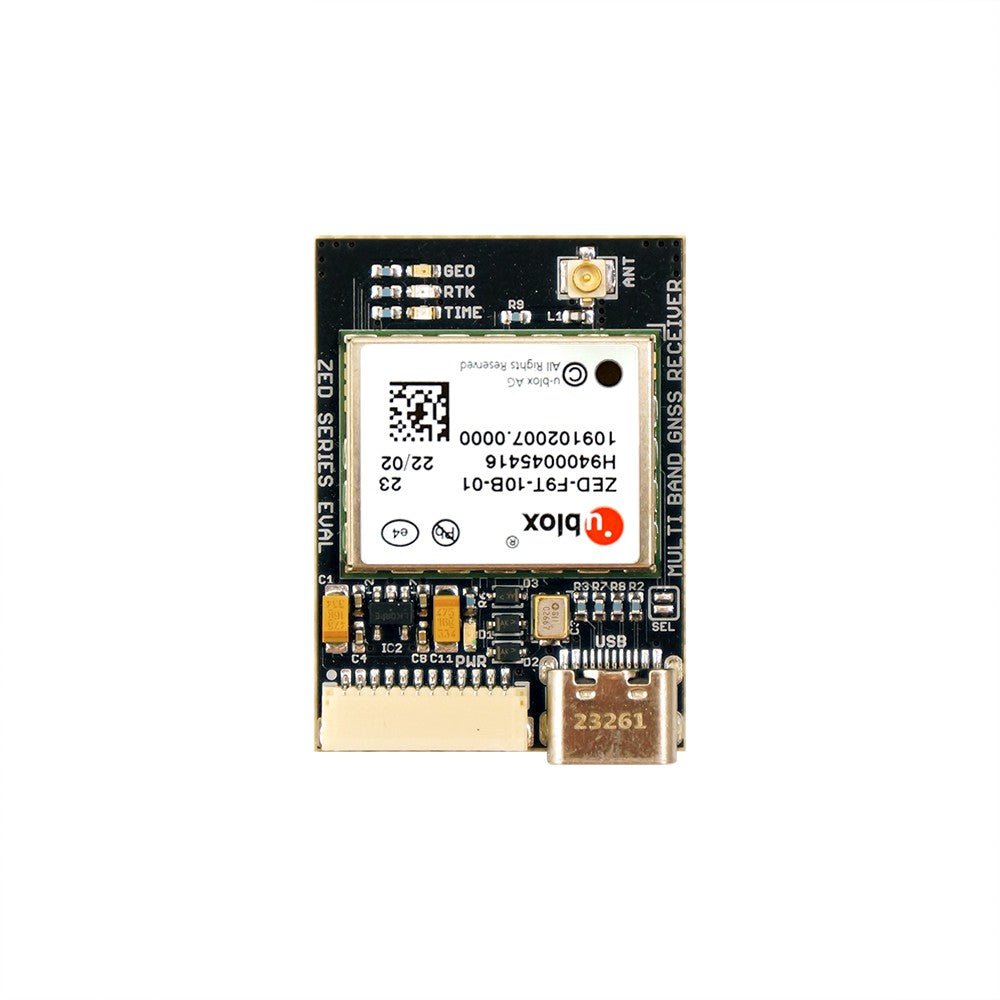 ZED-F9T-10B L1/L5/E5a high accuracy USB C timing module with UF.L - ELT0321