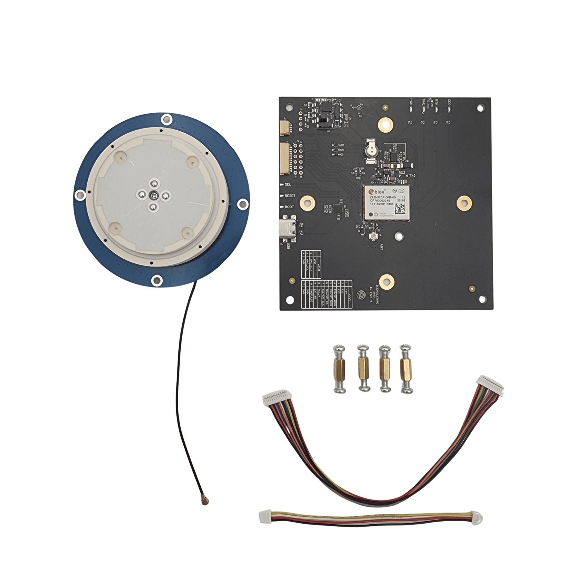 ZED-X20P GNSS Receiver with MultiBand antenna and EMI with RM3100 - ELT0427-USB-U2-I2C - 2