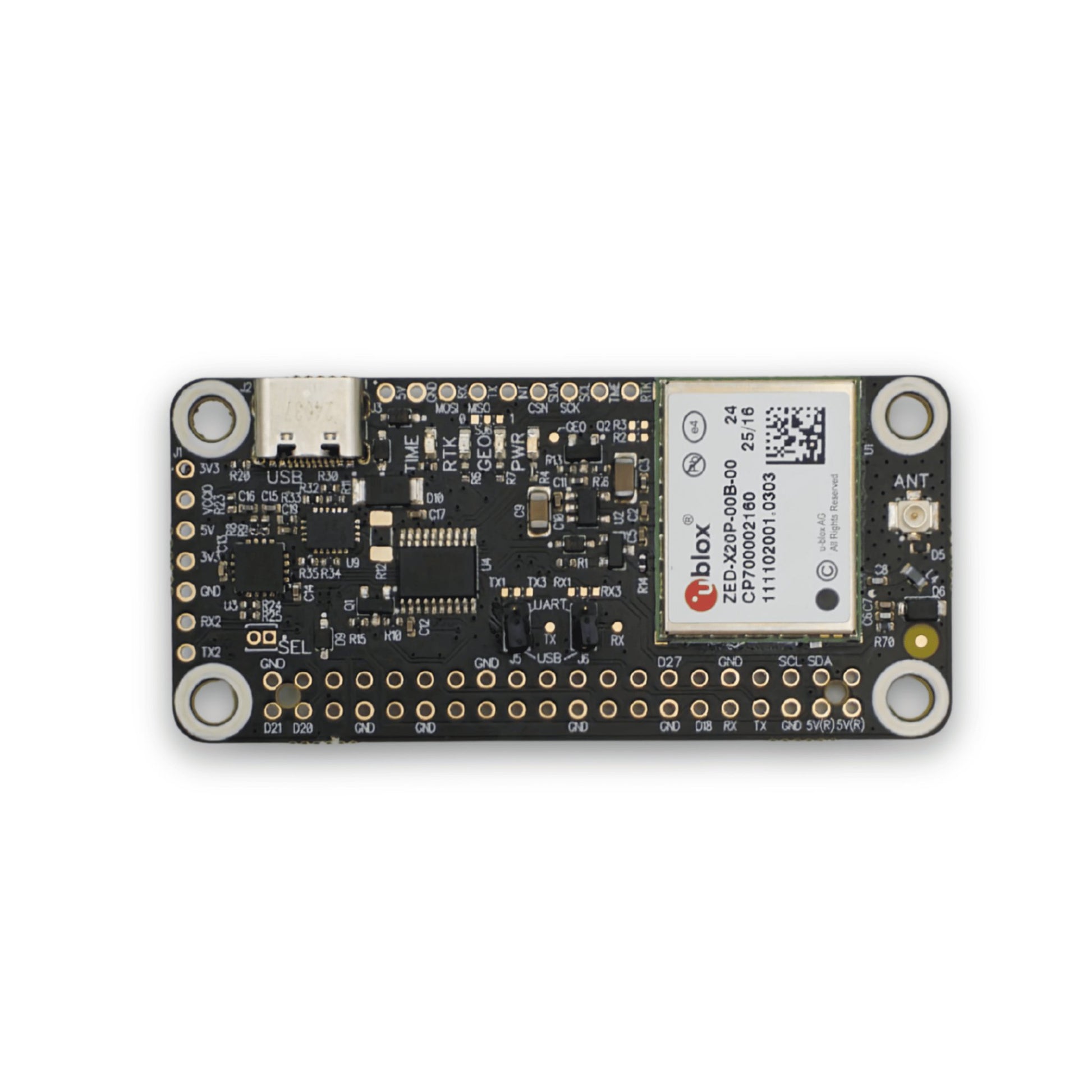 ZED-X20P RTK GNSS Raspberry PI HAT - ELT0429 - 1