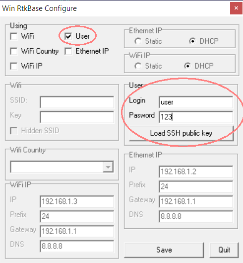 Load SSH public key