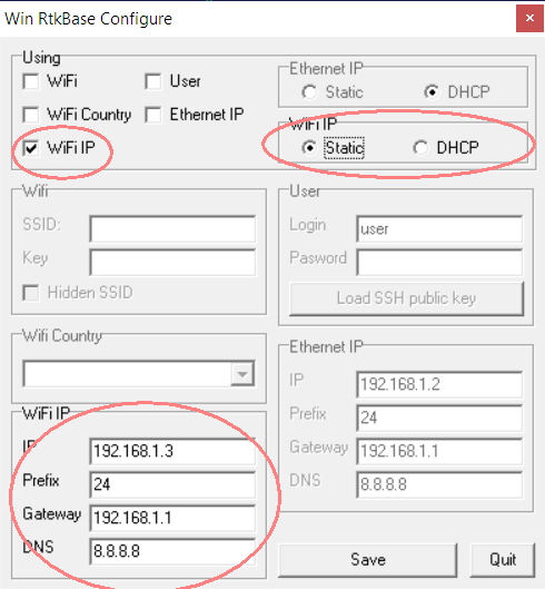 Static IP for WiFi